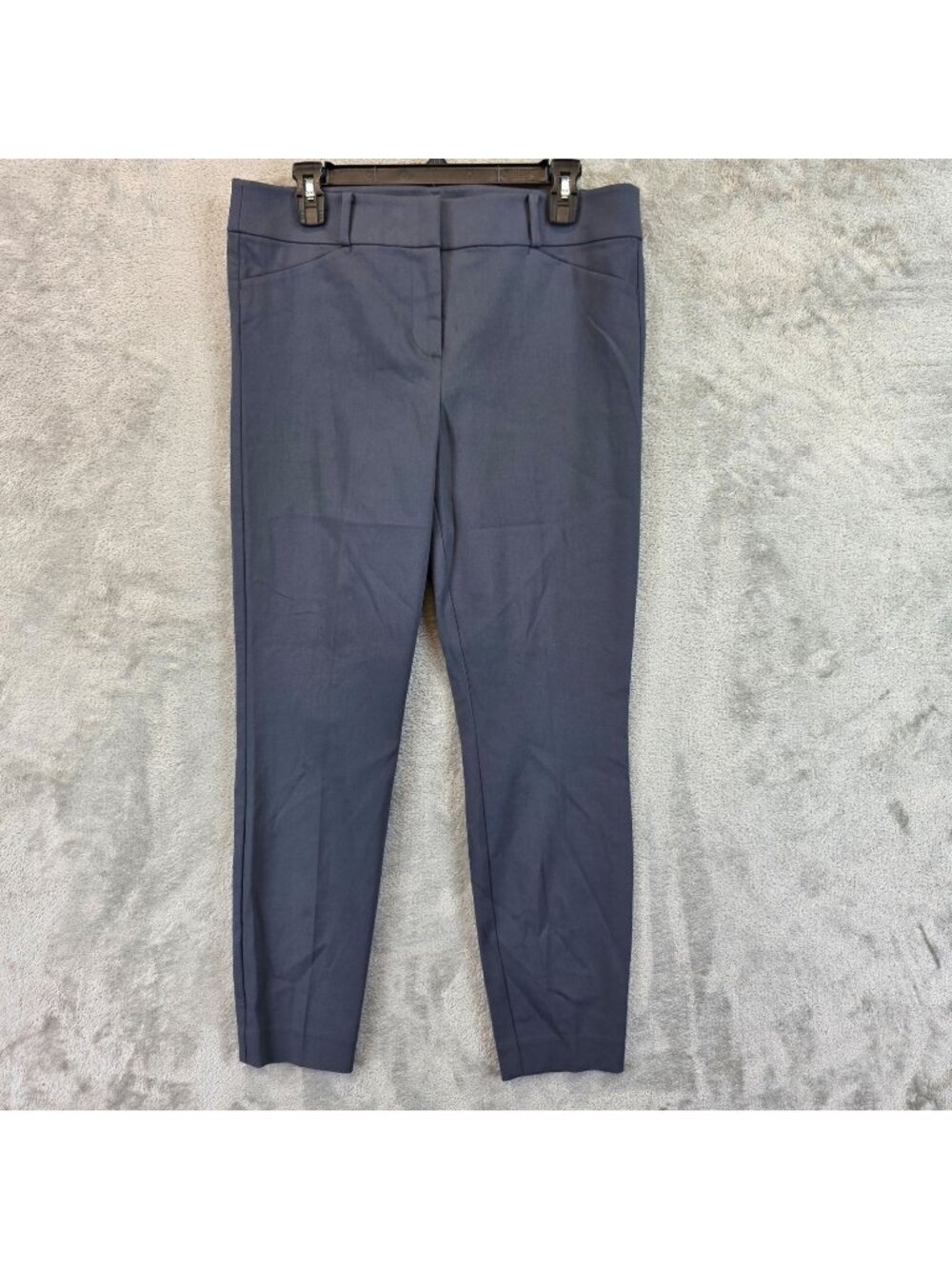 LOFT Marisa Dress Pants Womens 10 Blue Twill Tapered Ankle Stretch Work Office